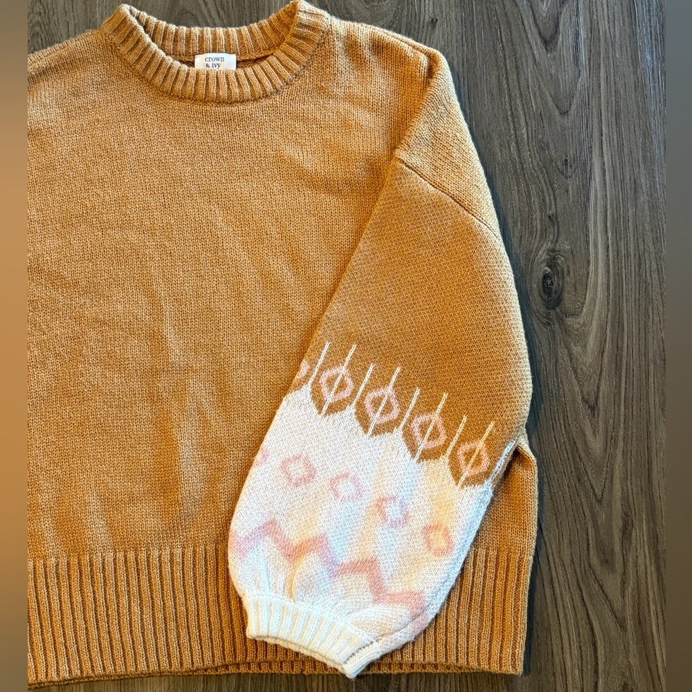 Crown & Ivy Ribbed Cozy, Soft-Knit Sweater - Size XL